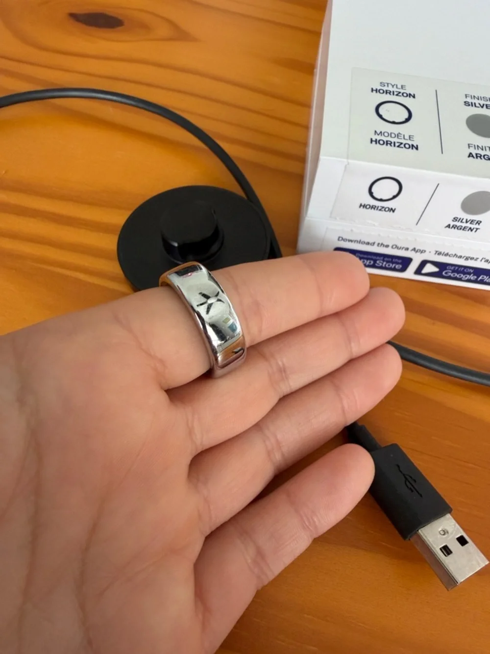 Oura Horizon Ring - Silver Polished Finish